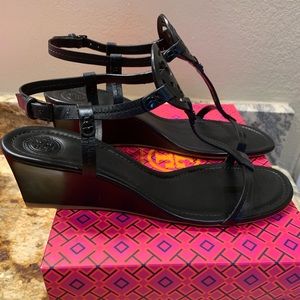 Black Tory Burch Miller 60 MM Wedge
